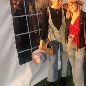 Free People wide leg overalls